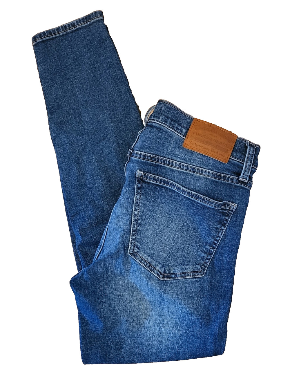 Lucky Brand Ava Mid-Rise Skinny Ankle Jeans Sz 10 / 30 Stretch Dark Wash Jeans